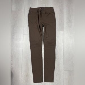 PrAna Moto Skinny Pants Size 4 Brown Nylon Stretch Outdoor Hiking Travel